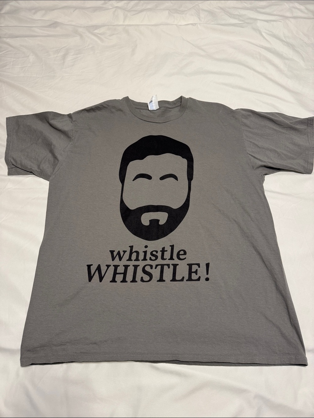 Ted Lasso Whistle Whistle! Gray Graphic T-Shirt